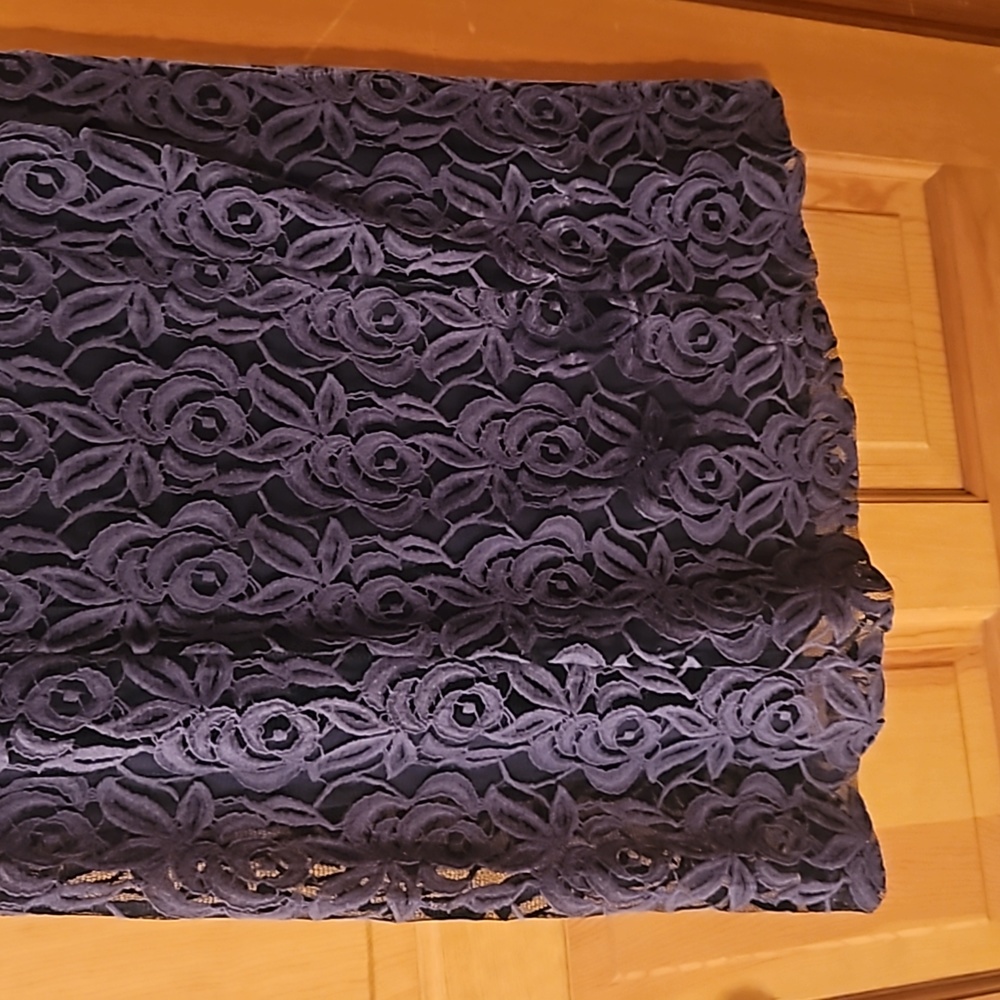 Pewter Lace Sheath Dress - Picture 3 of 8